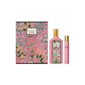 GUCCI FLORA GORGEOUS GARDENIA 2 PCS SET FOR WOMEN: 3.3 EAU DE PARFUM SPRAY + 0.33 EAU DE PARFUM SPRAY.