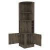 Seattle Bar Cabinet, Eight Bottle Cubbies, Two Large Open Shelves